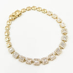 Load image into Gallery viewer, BFM60864. 14K Solid Yellow Gold Diamond Bracelet
