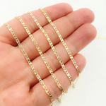 Load image into Gallery viewer, Yellow Gold Diamond Cut Marina Link Chain
