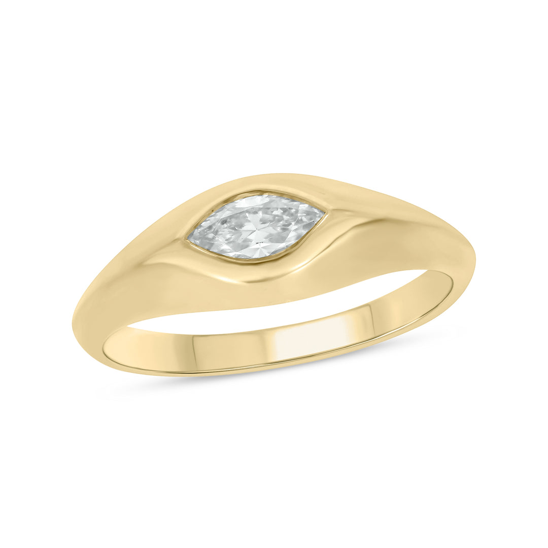 14k Solid Gold Diamond Statement Ring. RAF01243