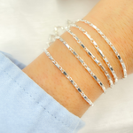 Load image into Gallery viewer, Sterling Silver Diamond Cut Bar Link Chain