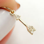 Load image into Gallery viewer, Buy Now 14K Solid Gold Diamond Arrow Charm
