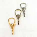 Load image into Gallery viewer, Diamond Sterling Silver Pear Shape Trigger Clasp