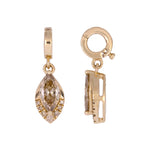 Load image into Gallery viewer, CMF00341C. 14K Solid Gold Champagne Diamond Marquise Charm