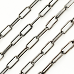 Load image into Gallery viewer, Black Rhodium 925 Sterling Silver Paperclip Chains