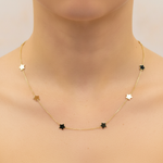 Load image into Gallery viewer, NKSET419/L. 14k Solid Yellow Gold Star Link Necklace