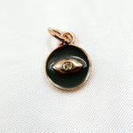 Load image into Gallery viewer, Buy Now Diamond Sterling Silver Round Eye Enamel Charm
