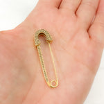 Load image into Gallery viewer, Diamond Sterling Silver Safety Pin Pendants