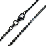 Load image into Gallery viewer, Black Rhodium Sterling Silver Bead Necklac