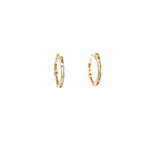 Load image into Gallery viewer, EHC56665TQ. 14k Solid Gold Diamond and Turquoise Hoops