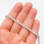 Load image into Gallery viewer, Buy 14K Solid White Gold Diamond Tennis Bracelet