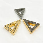 Load image into Gallery viewer, DC840. Diamond Sterling Silver Triangle Bead