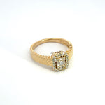 Load image into Gallery viewer, 14k Solid Gold Diamond Statement Ring.