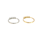 Load image into Gallery viewer, 14k Solid Gold Baguette Diamond Bars Ring.