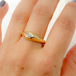 Load image into Gallery viewer, 14k Solid Gold Diamond Statement Ring.