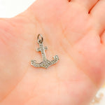 Load image into Gallery viewer, DC090. Diamond Silver Anchor Pendant