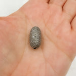 Load image into Gallery viewer, DC826. Diamond & Sterling Silver Long Oval Bead