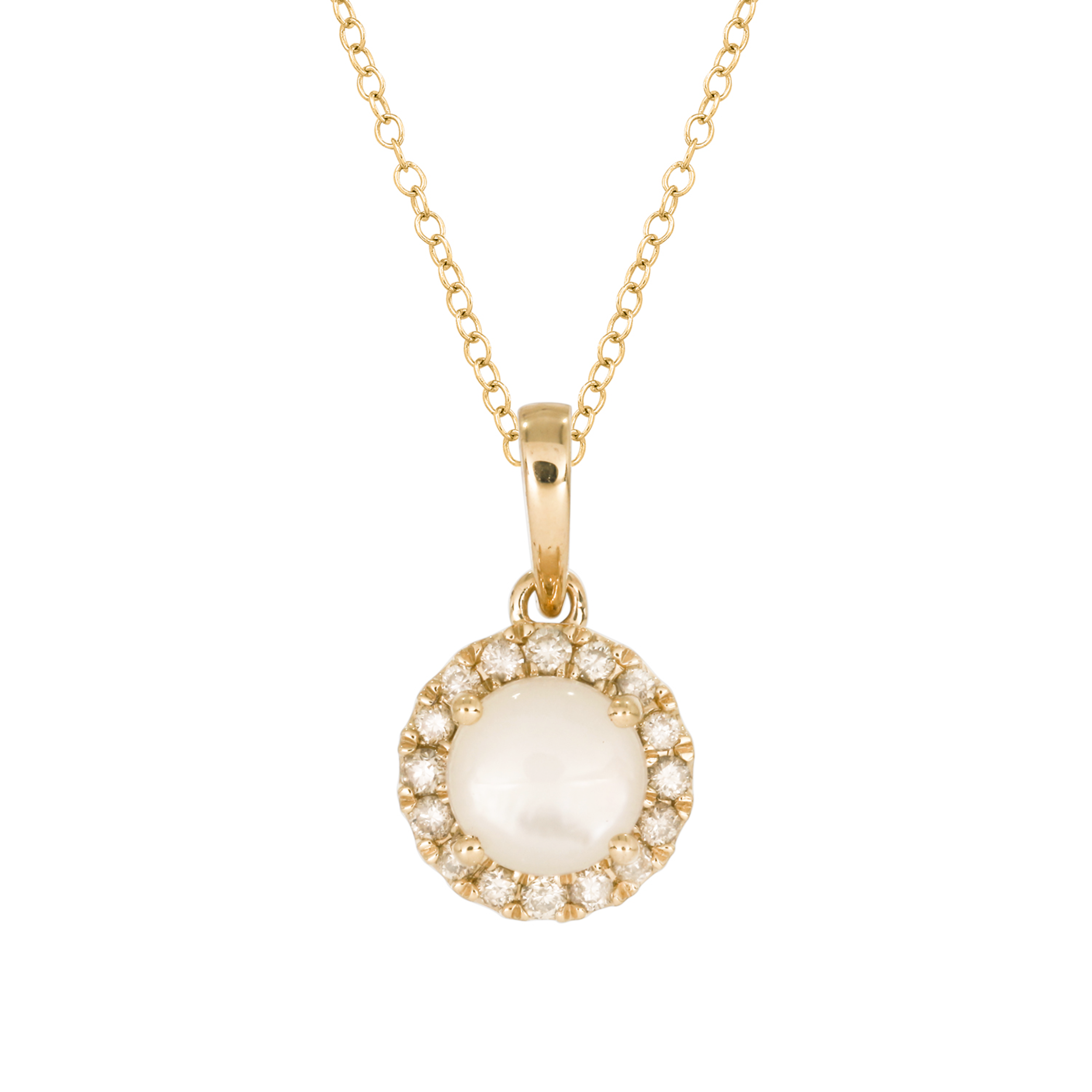 14K Solid Gold Diamond and Gemstone Necklace