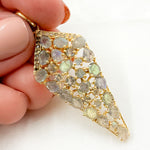Load image into Gallery viewer, DSP061. Diamond Sterling Silver Diamond Shape Pendant with Gemstone