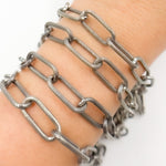 Load image into Gallery viewer, Shop Now Sterling Silver Textured Paperclip Chain