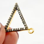 Load image into Gallery viewer, DC265. Diamond Sterling Silver Triangle Connector