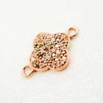 Load image into Gallery viewer, Diamond Sterling Silver Flower Connector
