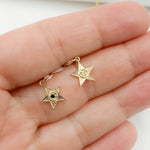 Load image into Gallery viewer, GDP422. 14K Solid Gold Gemstone Star Charm