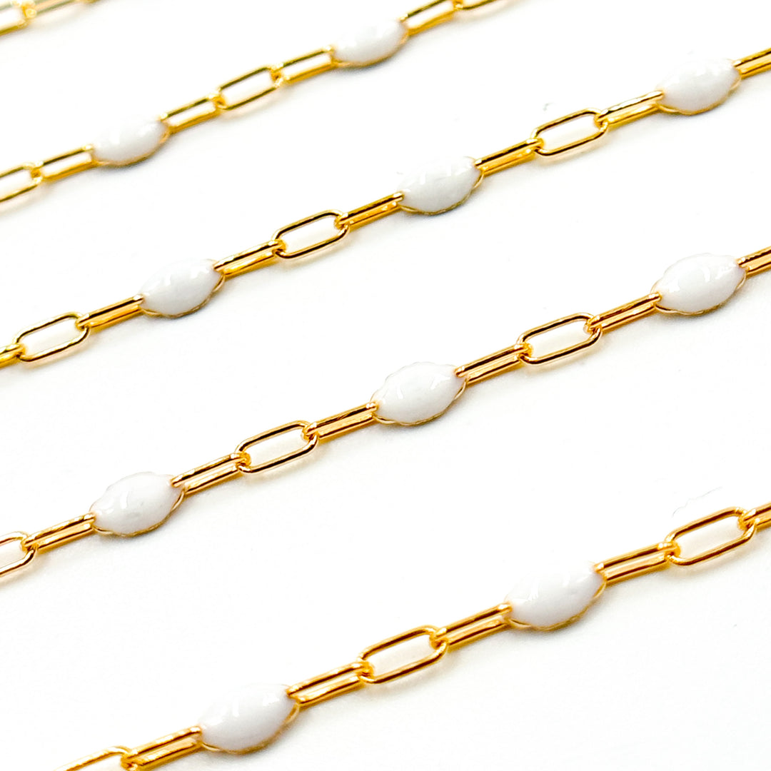Buy Now  14k Gold Filled  White Color Enamel Satellite Cable Chain