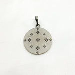 Load image into Gallery viewer, DP349. Diamond Sterling Silver Round Pendant