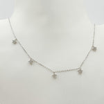 Load image into Gallery viewer, 14K Solid Gold Diamond Star Dangle Necklaces