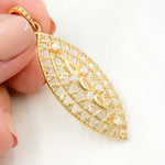 Load image into Gallery viewer, DP207. Diamond Sterling Silver Leaf Shape Pendant with Gemstone