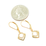Load image into Gallery viewer, 14K Solid Gold and Diamonds Rhomb Dangle Earrings. EFC51728
