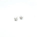 Load image into Gallery viewer, EFG51972. 14k Solid Gold Diamond Flower Studs