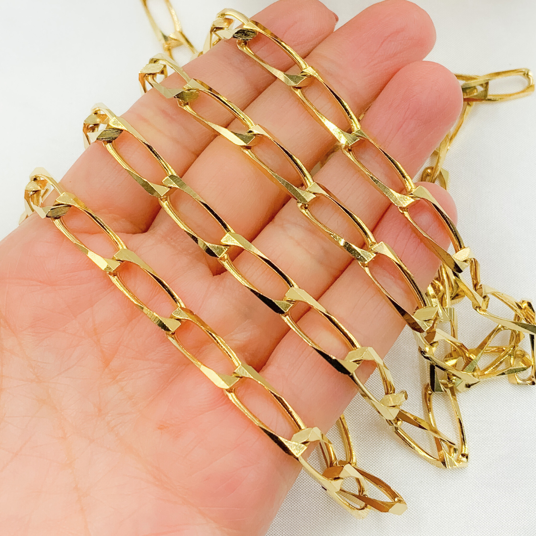 Y88GP. Gold Plated 925 Sterling Silver Cheval Chain