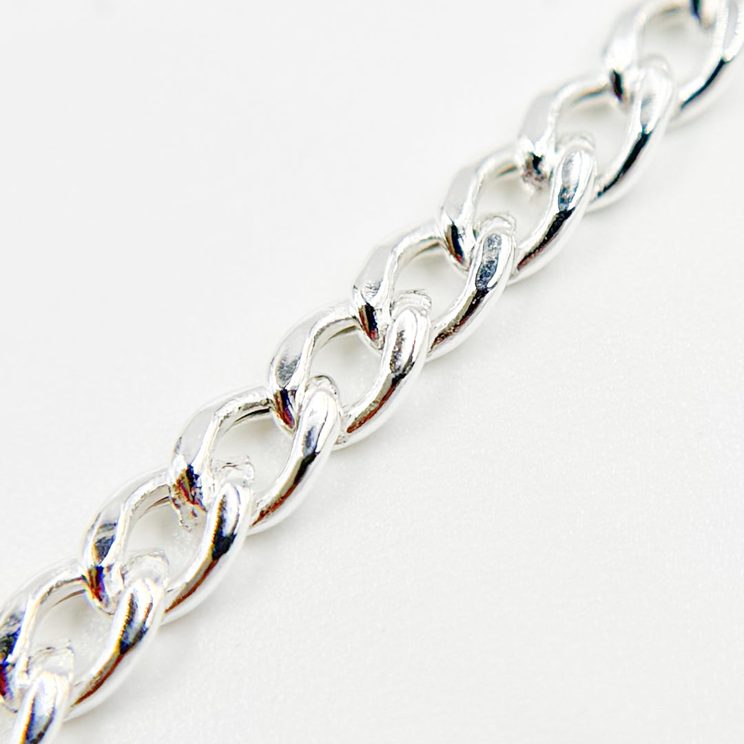 Silver Curb Link Chain