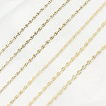 Load image into Gallery viewer, 14K Solid Gold Smooth Marina and Cable Links Chain by Foot