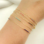 Load image into Gallery viewer, Solid Gold Enamel Bracelet