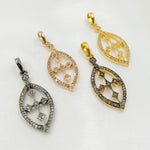 Load image into Gallery viewer, DP201. Diamond Sterling Silver Marquise Shape Pendant