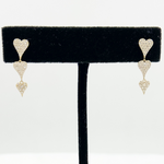 Load image into Gallery viewer, ER416792Y. 14K Solid Gold Diamond Tree Hearts Dangle Earrings