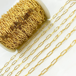 Load image into Gallery viewer, Gold Plated 925 Sterling Silver Smooth Paperclip Chain. V6GP
