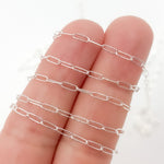 Load image into Gallery viewer, Silver Smooth Paperclip Chain