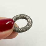 Load image into Gallery viewer, Shop Now Sterling Silver Oval Hinge Clasp