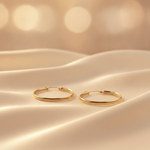 Load image into Gallery viewer, GER169. 14K Gold Hollow Hoop Earrings