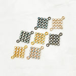 Load image into Gallery viewer, Sterling Silver Square Connector with Gemstone