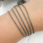 Load image into Gallery viewer, Sterling Silver Round Box Chains