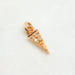 Load image into Gallery viewer, DC351. Diamond Silver Mini Spike Charm