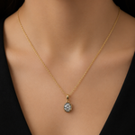 Load image into Gallery viewer, CML00354. 14K Solid Gold Oval-Shaped Diamond Charm