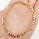 Load image into Gallery viewer, KG98. 14K Solid Gold Bangle with Diamonds and Stones