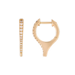 Load image into Gallery viewer, Buy 14K Solid Gold Diamond Fancy Hoops