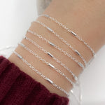 Load image into Gallery viewer, Sterling Silver Satellite Tube Chain