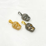 Load image into Gallery viewer, DP011. Diamond Sterling Silver Skull Charm